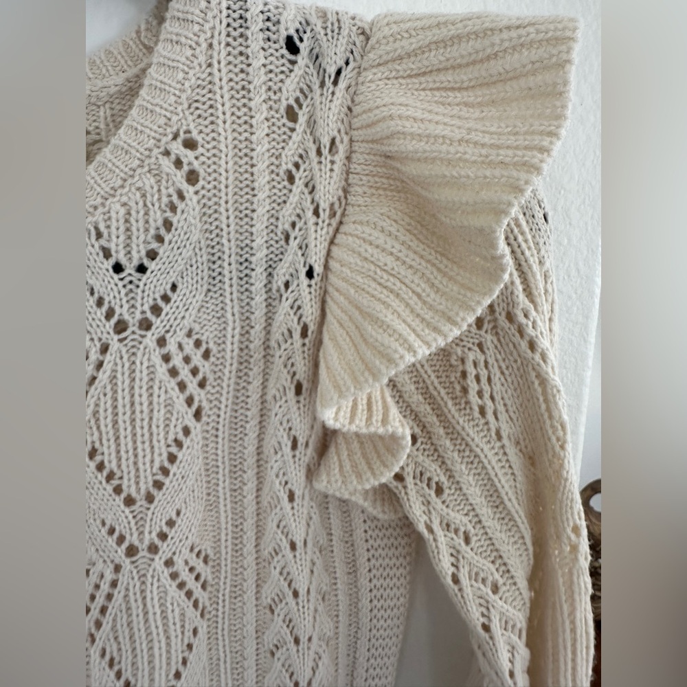 Saltwater Luxe flutter sleeve sweater - Picture 3 of 5